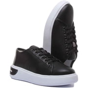 Geox D Ottaya Womens Chunky Sole Lace Up Sneakers In Black Size 8