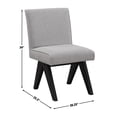 thumbnail image 6 of Steve Silver Magnolia Modern Upholstered Dining Chair, Set of 2, Gray, 6 of 12