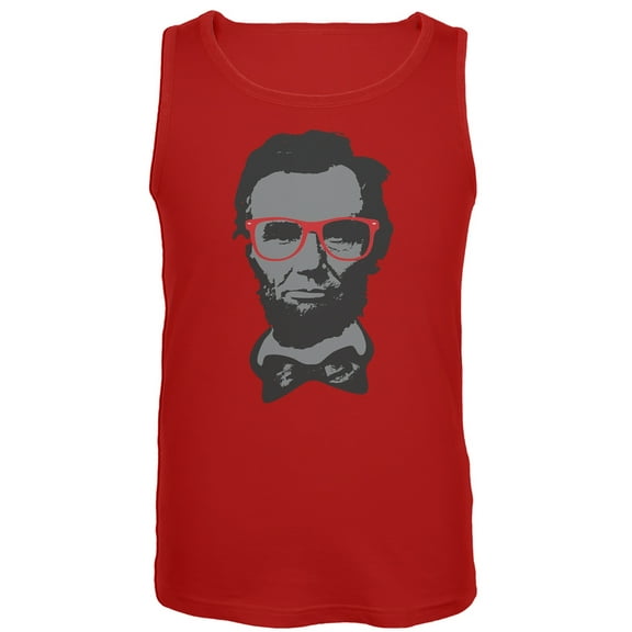 Abraham Lincoln Geek Glasses Tank Top - Small