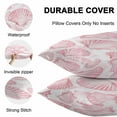 thumbnail image 6 of Outdoor Waterproof Pillow Covers Pack of 2, Pink Seashell Summer Coastal Watercolor Decorative Throw Pillowcases Cushion Covers for Garden Patio Tent Sofa Couch, 26x26 inch, 6 of 8