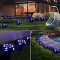 thumbnail image 5 of Luces solares decorativas para exteriores, luces de suelo con energía solar, luces de disco solares LED, luces solares para jardín, camino, paisaje, patio, césped, pasarela, luz blanca (luz azul en, 5 of 5
