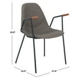 thumbnail image 6 of SAFAVIEH Tanner Mid-Century Retro Dining Chair, Ash, Set of 2, 6 of 7
