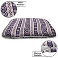 thumbnail image 3 of Aztec Pet Bed, Aboriginal and Geometric Silhouettes with Dots, Chew Resistant Pad for Dogs and Cats Cushion with Removable Cover, 24" x 39", Champagne Dark Purple, by Ambesonne, 3 of 4