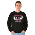 thumbnail image 5 of Breast Cancer Lord Will Fight For You Women Crewneck Sweatshirt Brisco Brands X, 5 of 6