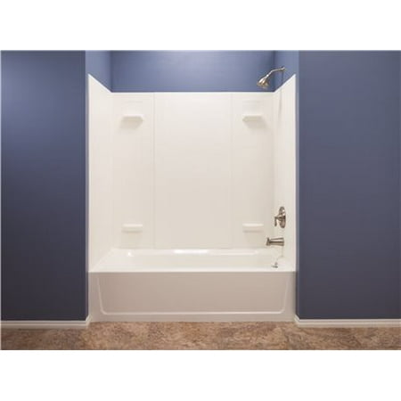 Durawall Fiberglass Bathtub Wall Kit 5 Pieces 4 Shelves White 32 Durawall Fiberglass Bathtub Wall Kit 5 Pieces 4 Shelves White 32 X 60 In Com