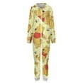 thumbnail image 4 of Winnie The Pooh Women Men Pajamas Zipper Onesie Jumpsuit Hooded One Piece Sleepwear, 4 of 8