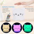 thumbnail image 2 of Luz de noche para gatitos para niños: luz de noche de silicona para bebés, lámpara de noche LED para dormitorio, adecuada para bebés, niños, niñas, adultos mayores, dormitorios y exteriores., 2 of 5
