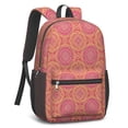 thumbnail image 2 of Paisley and Floral Red Pattern 17" Waterproof Oxford School Backpacks for Teens, S-Shape Padded Straps, for School, Travel, Hiking, Camping, 2 of 5