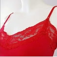 thumbnail image 3 of Women's Lace Trim Tank Top with Adjustable Spaghetti Bra Strap Junior Size & Junior Plus Size, 3 of 5