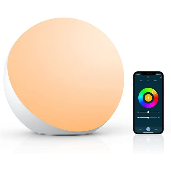 Hifree Smart Table Lamp, Dimmable Desk Lamp with App/Voice Control, LED RGB Color Changing Touch Night for Bedroom Compatible Alexa