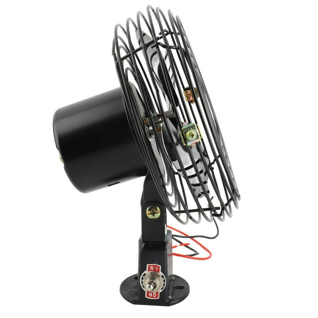 12V RV Cooling Fan with 2 Speed Switch Heavy Duty Quiet Metal Car Fan for Truck RV Car Boat Bus