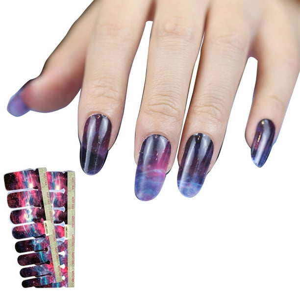 Seitruly Pegatina para uñas Estilo autoadhesivo Combinación perfecta Paster atractivo Viscosidad fuerte Encanto Fácil de arrancar Puntas de manicura Juegos de manicura YMC1011 Seitruly CE011888-11B