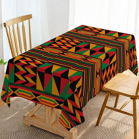 

RooRuns History Month Tablecloth Happy Kwanzaa Table Cloth Pan African American Heritage Holiday Celebration Party Decoration Kitchen Dining Room Home Table Cover Decor