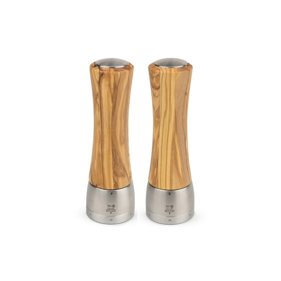 Peugeot Madras u'Select Olive Wood Mill Pepper & Salt Mill Set, 8.25-in