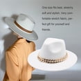 thumbnail image 3 of Sombrero Fedora Minnieouse Unisex Ala Ancha Blanco, 3 of 6