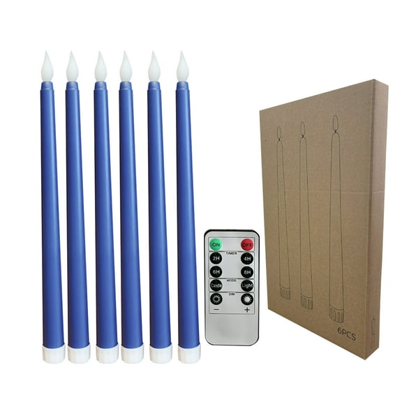 Long Conical Flameless Led Candle Light, 3D Flickering Flame With Dripping Wax Design, Remote Control Electronic Tearful Candle For Party Home Decoration