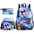 thumbnail image 3 of Kuromi Anime Backpack Set 3 Pieces with Shoulder Bag and Pencil Case for Women Men, Fashion Daypack, Classic High Backpack for Teens, Travel Laptop Backpacks, 3 of 11