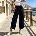 thumbnail image 6 of Samdudou Womens Joggers Curved Hem Lounge Pants Front Patch Pockets Elastic Waist Active Trousers Casual Solid Daily Work Wear, 6 of 6