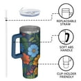thumbnail image 4 of OBREWU Pioneer Flower Tumbler with Handle and Lid,Pioneer Flower 40oz Double Wall Vacuum Insulated Tumbler,Cups Gift for Women and Men, 4 of 7