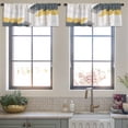 thumbnail image 4 of LALILO Kitchen Curtain Valance Japanese Brush Cover Rod Pocket Window Curtain 52"x 18" Set of 2, 4 of 6