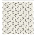 thumbnail image 3 of Ambesonne Motorcycle Shower Curtain, Doodle Style Bikes, 69"Wx84"L, Charcoal Grey Eggshell, 3 of 3