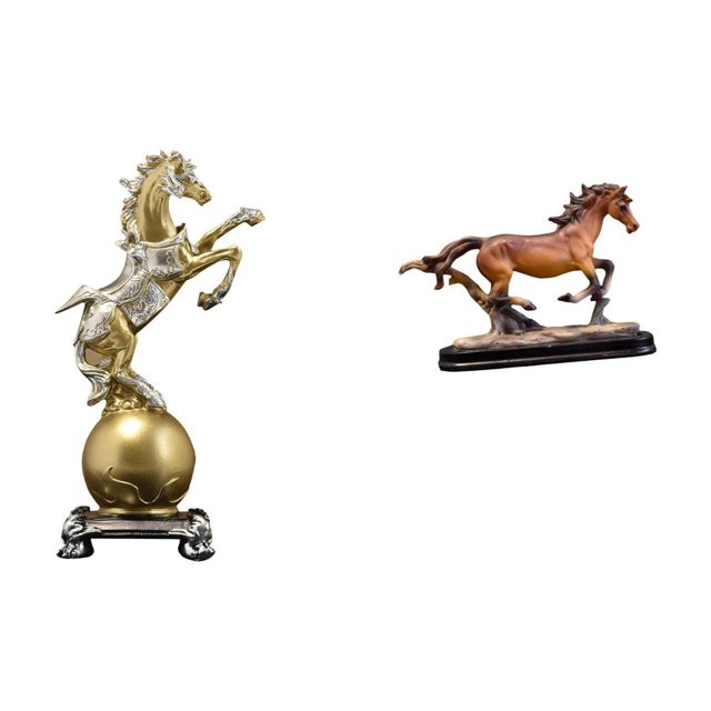 Figura De Caballo De Resina Moderna, Obra De Arte Coleccionable, Adorno Decorativo Para Sala De Estar, Oficina, Escritorio, Centro De Mesa, Estantería, Decoración Del Hogar
