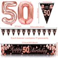 thumbnail image 3 of SPECOOL Women 50th Birthday Decorations, Black Rose Gold Happy 50th Birthday Yard Banner, 50th Happy Birthday Balloons for Girlfriend Wife Mother 50th Anniversary Birthday Party Supplies, 3 of 8