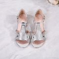 thumbnail image 1 of KEINXS Sparkling Princess High Heel Shoes - Girls Shoes with Rhinestone Embellishment  Breathable Lightweight Design  Open Toe  Perfect for Wedding Party Banquet  Dressy Occasions and Spe, 1 of 6