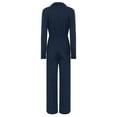 thumbnail image 2 of Yeahdor Women's Coveralls Mechanic Work Uniform Long Sleeve Turndown Collar Button Up Utility Jumpsuit Navy Blue M, 2 of 7