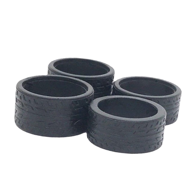 4x 1/28 RC Car Tires Replace Parts for Wltoys Modification RC Model Vehicles , Black