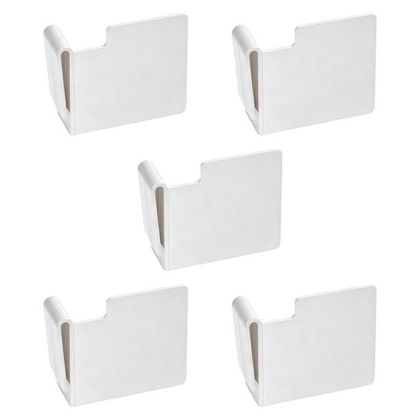 Organizador de tarjetas con 5 separadores, fácil de usar, caja para tarjetas, divisor versátil para coleccionistas. Blanco