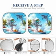 thumbnail image 6 of Honeii Astronaut Tropical Dolphin Print Foldable Car Sun Shade for Windshield, 2-Piece UV Protection Shade, Protects Car Interior, Ideal for Cars, Trucks, SUVs-Small, 6 of 6