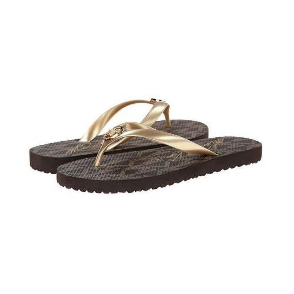 Michael Kors Jet Set Rubber Women Flip Flops Gold, 7M - Walmart.com