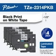 thumbnail image 5 of Brother P-touch TZe-231 Laminated Label Maker Tape 1/2" x 26-2/10' Black on White 4/Pack, 5 of 5