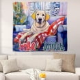 thumbnail image 2 of Watercolor Hello Winter Labrador Retriever Chill Christmas Welcome Tapestry Lab Dog Lover Gifts Wall Hanging Backdrop Home Decor - 00016, 2 of 5
