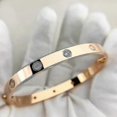 thumbnail image 5 of Luxury 316L Stainless Steel 18K Gold Plated Love Screw Bracelet 18cm Length, 5 of 5