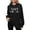 Black, variant on Womens Casual Daily Graphic Print Hooded Sweatshirt Pullover With Front Pocket