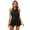 Black, variant on Zaldita Women's Shiny Sequins Criss-Cross Back Latin Jazz Dress Sleeveless Dance Leotard Dress Black 14/S