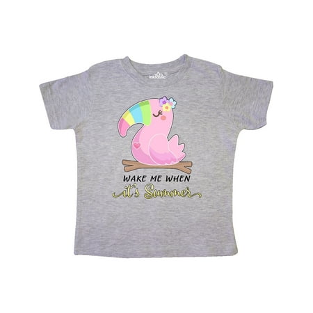 

Inktastic Funny Wake Me When It s Summer Sleepy Parrot Gift Toddler Boy or Toddler Girl T-Shirt