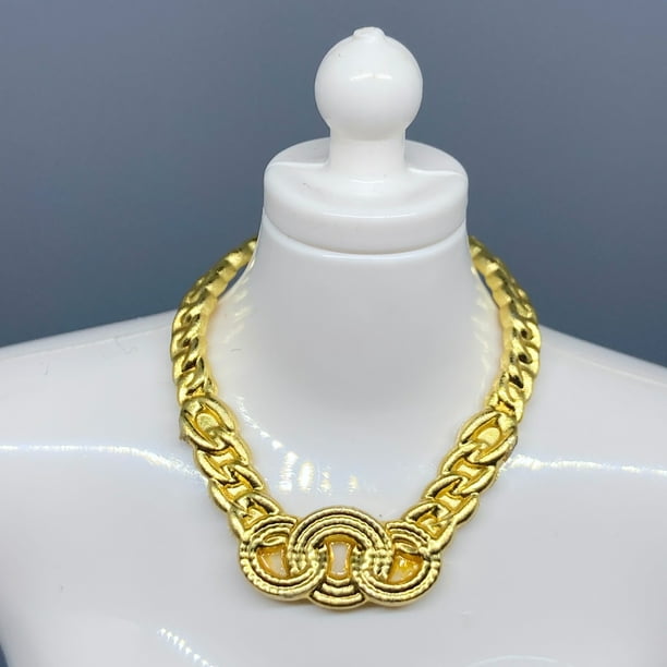 Barbie Doll Gold Chain Circle Necklace Fashion Doll Accessory Walmart Com Walmart Com