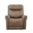 thumbnail image 3 of Morrison Camel Brown Polyester Faux Suede Leather Power Recliner, 3 of 11
