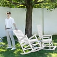 thumbnail image 7 of Easthome Oversized Outdoor Rocking Chair, 2 Pack, Horizontal Design, HDPE All-Weather High Back Porch Rocker, 380 lbs Weight Capacity, White, 7 of 7