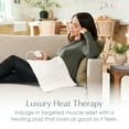 thumbnail image 3 of Pure Enrichment PureRadiance Luxury Heating Pad for Back, Neck, & Shoulder Pain Relief, Patented Design, Soft Faux Fur & Micromink, 6 Heat Settings, Machine Washable, 12”x24”(Cloud), 3 of 9