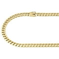 thumbnail image 2 of 10K Yellow Gold Semi Hollow Miami Cuban Chain Box Clasp 6mm Necklace 32 inch, 2 of 4