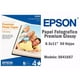 thumbnail image 2 of Papel fotográfico Epson Premium GLOSSY 8.5 x 11 pulgadas (50 hojas) S041667, 2 of 3
