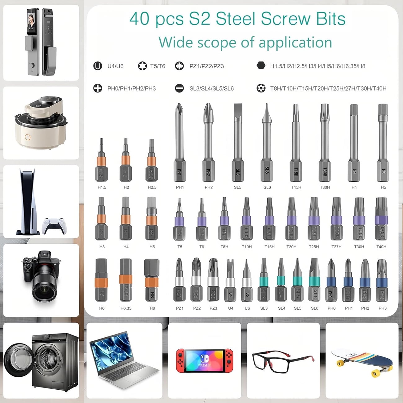 42 in 1 Magnetic Screwdriver Set, multi-purpose Ratchet Screwdriver Set, tool kit for home with Detachable Ratchet Handle, Portable Home Repair & DIY Project.