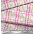 thumbnail image 2 of Soimoi White Cotton Voile Fabric Check Check Printed Fabric 1 Yard 42 Inch Wide, 2 of 3