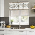 thumbnail image 4 of 2 Pack Valances for Window, Beige Boho Short Curtains for Kitchen Bedroom Living Room, Vintage Ethnic Tribe Abstract Art Retro Rod Pocket Small Window Treatment Valance Drapes 42 x 18 Inch, 4 of 8