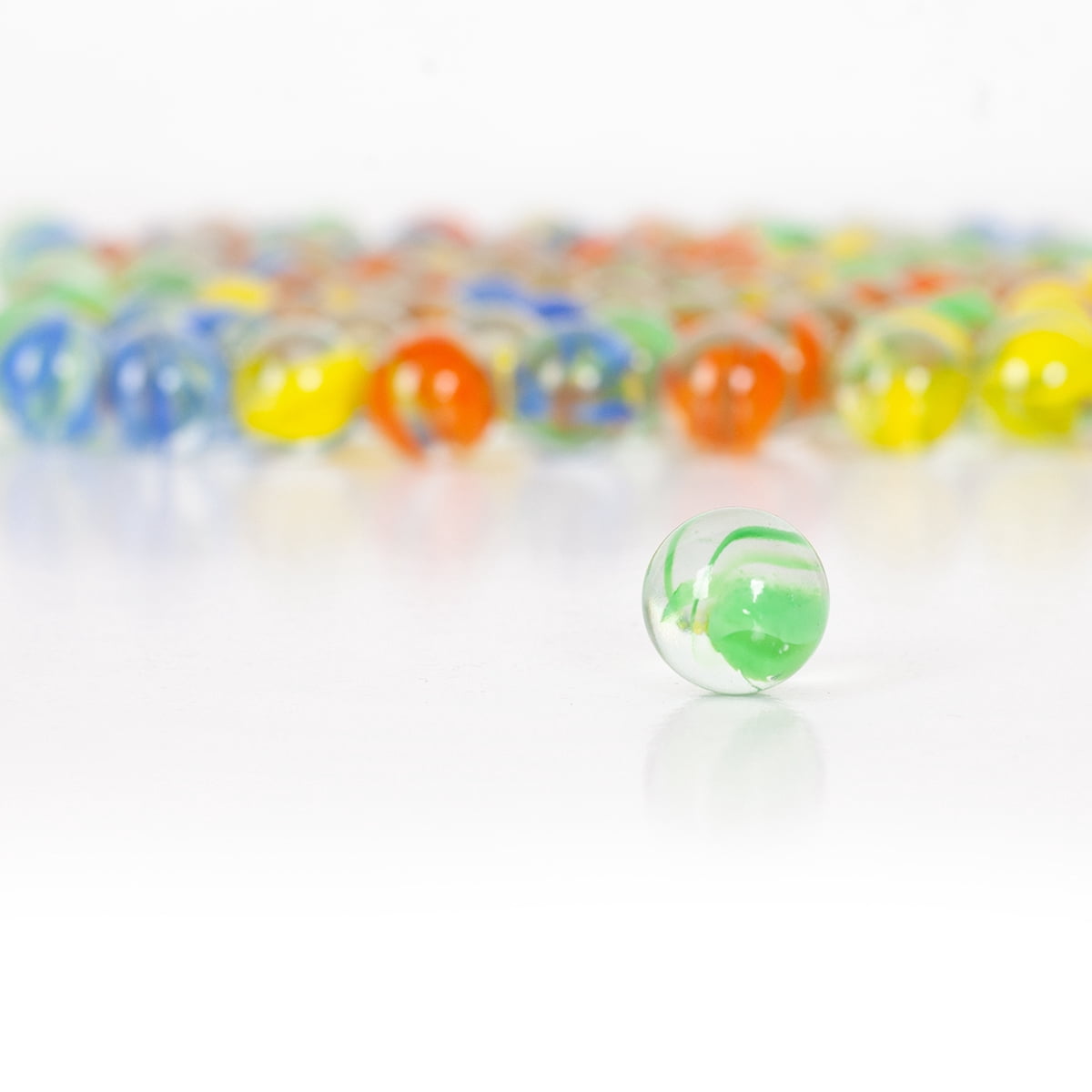 PinkSheep 200Pcs Bulk Assorted Colors Cat Eyes Glass Marbles for Aquarium Decor Games Party Vase