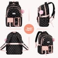 thumbnail image 3 of DAKIMOE Cute School Backpack Set Water Resistant Durable 3-in-1 School Bookbag for Travel & Daily Use, 3 of 7